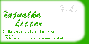 hajnalka litter business card